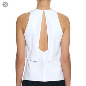 ALC white layered silk tank